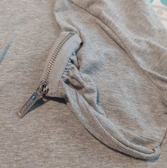MICHAEL Michael Kors gray zipper sleeve short sleeve top women's small (s) - Picture 2 of 5